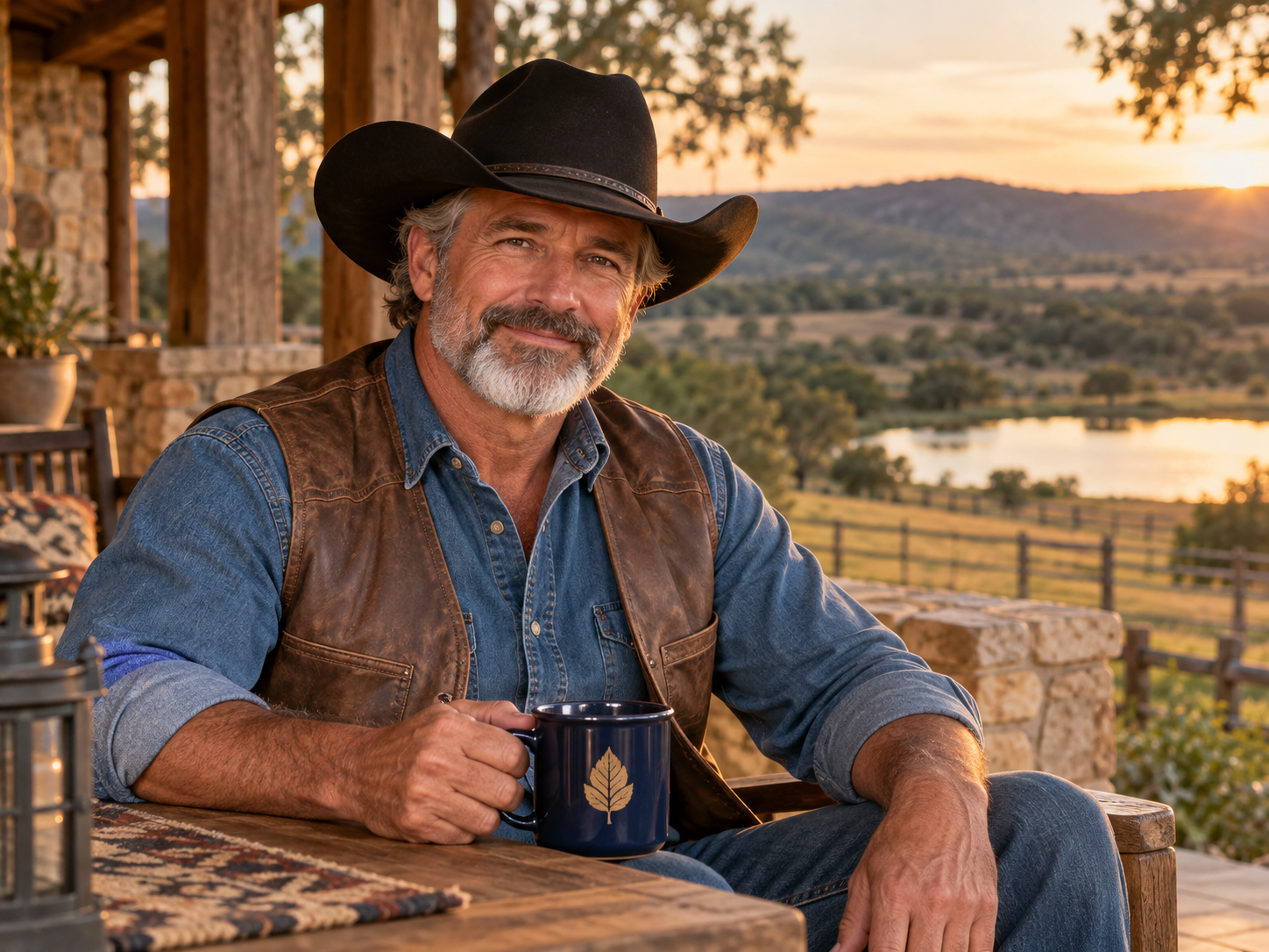 AI-generated portrait of Leaf Wilder, Aspen's AI ranch foreman and brand ambassador